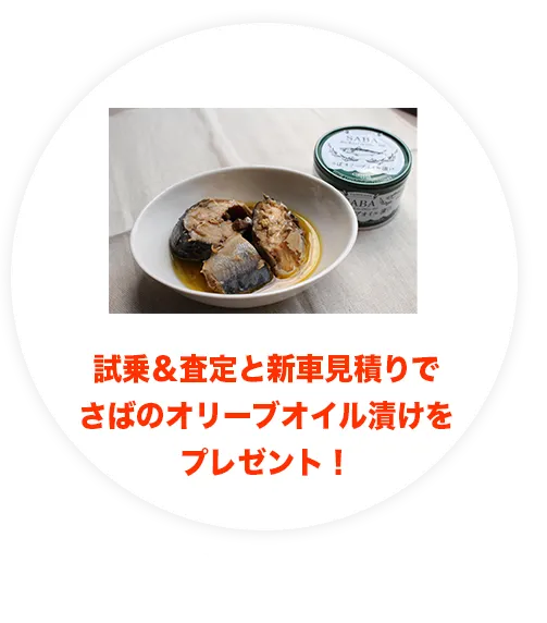 展示会中に、鳥取三菱自動車販売グループにて試乗＆査定と新車見積りでさばのオリーブオイル漬けをプレゼント！